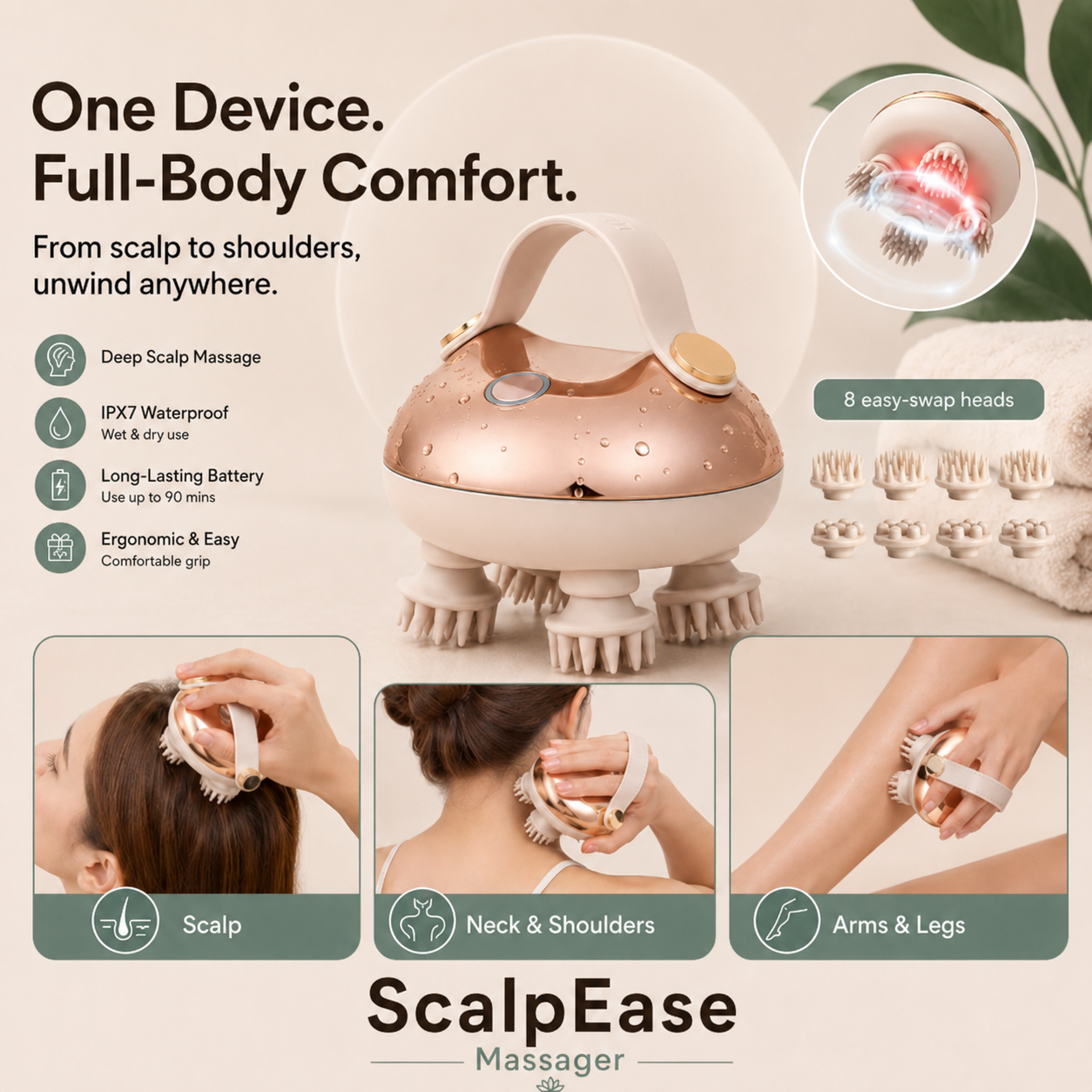 ScalpEase Head Massager